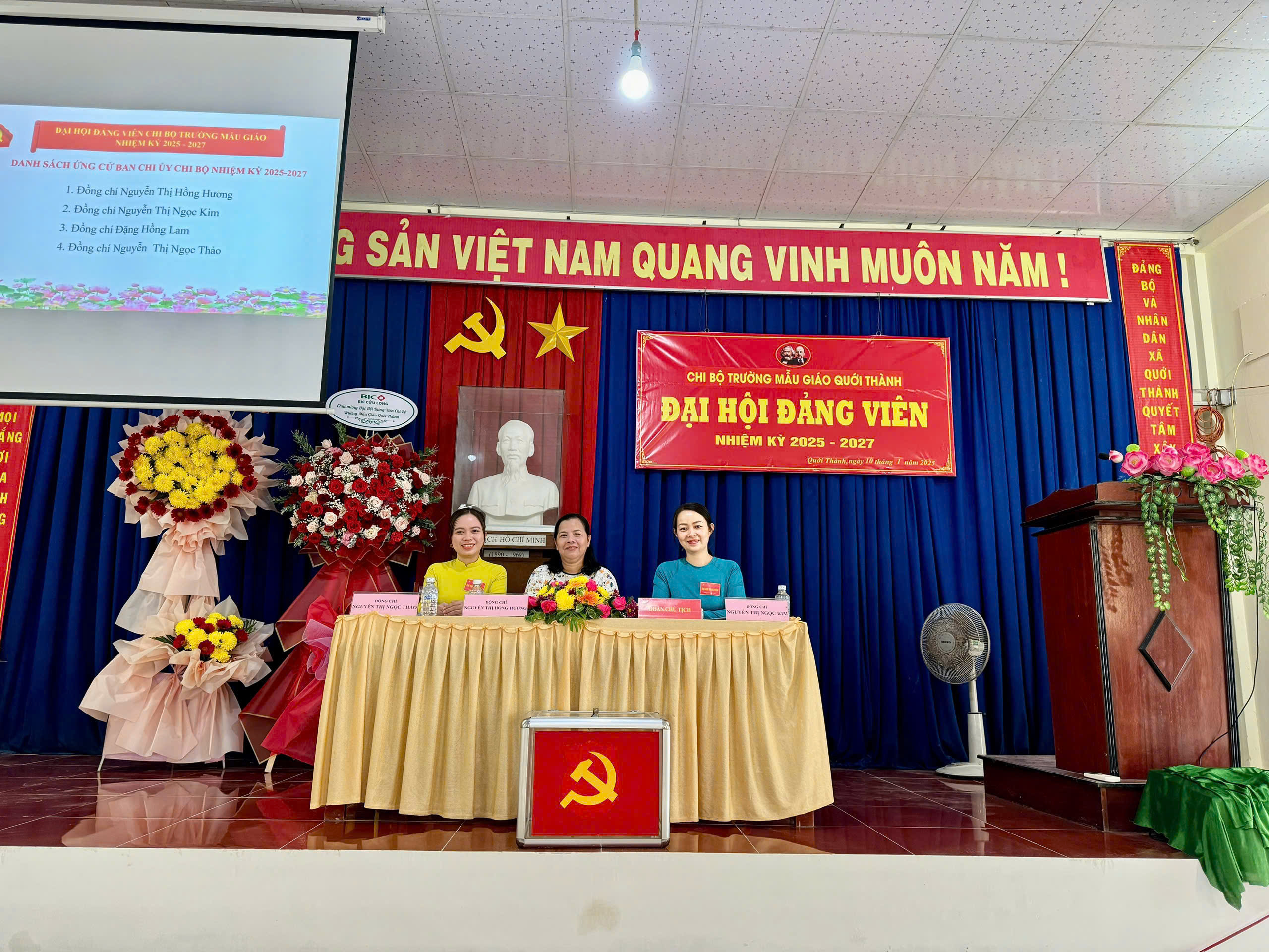 Đại hội Đảng viên Chi bộ Trường Mẫu giáo Quới Thành 10/01/2025